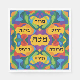 Guardanapo De Papel Hebrew Pesach Seder Plate for Passover Dinner