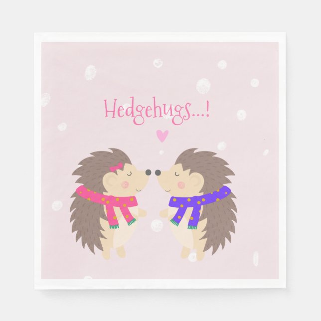 Guardanapo De Papel Hedgehugs! Feliz Natal de Hedgehog (Frente)