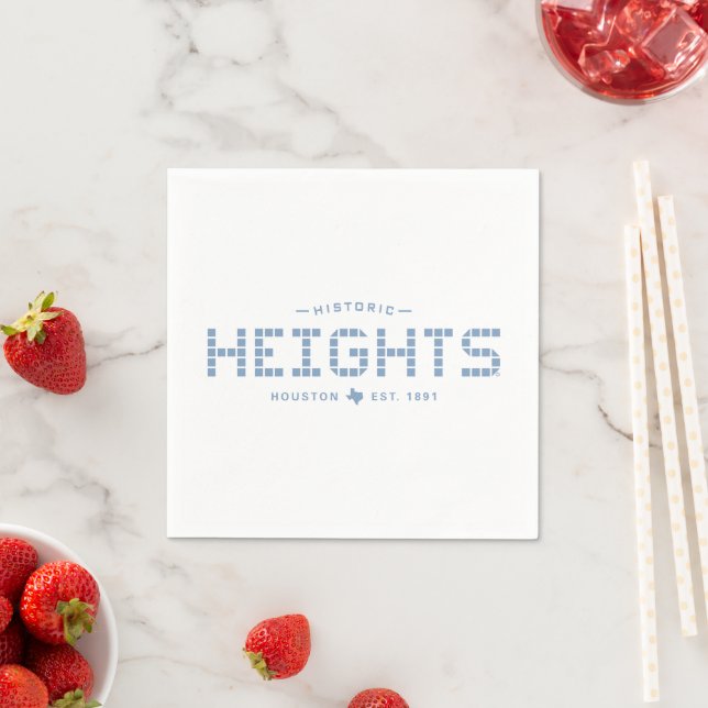 Guardanapo De Papel Heights Tile, Blue Tile, Houston Heights (Insitu)