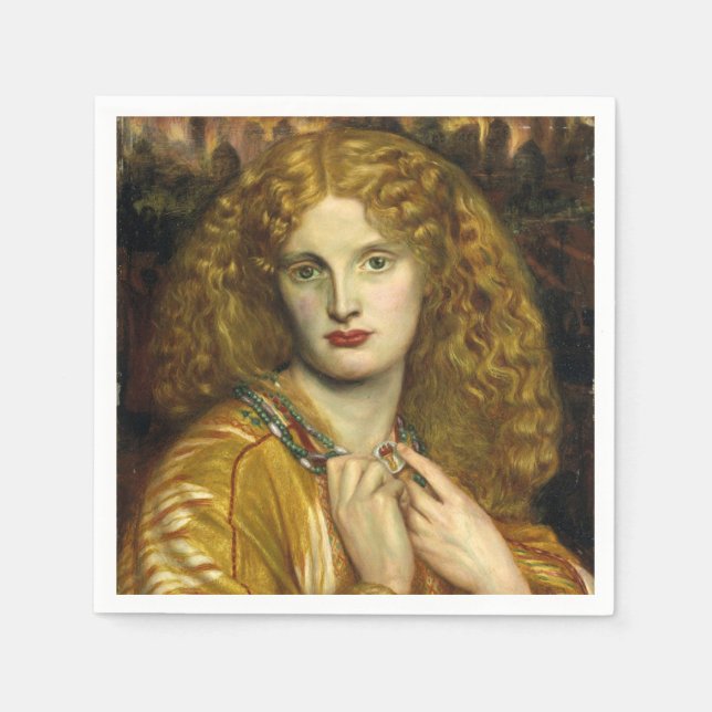 Guardanapo De Papel Helen of Troy (por Dante Gabriel Rossetti) (Frente)