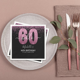 Guardanapo De Papel Hello 60! - Modern 60th Birthday Woman