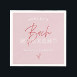 Guardanapo De Papel HENLEY moderna Bachelorette Vermelha rosa-rosa<br><div class="desc">Este guardanapo de solteiros apresenta uma fonte de script manuscrita elegante e uma combinação de cor rosa e vermelha moderna. Par com qualquer coisa na coleção HENLEY para um olhar coeso.</div>