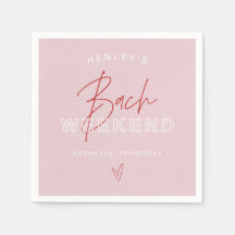 HENLEY moderna Bachelorette Vermelha rosa-rosa