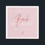 Guardanapo De Papel HENLEY Rosa Moderno Vermelho Retro Despedida de So<br><div class="desc">Este guardanapo de despedida de solteira apresenta uma fonte manuscrita moderna e uma combinação de cores rosa e vermelho. Combine com qualquer item da coleção HENLEY para um visual coeso.</div>