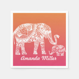 Guardanapo De Papel Henna Elephant