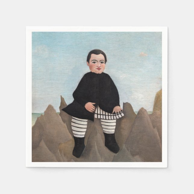 Guardanapo De Papel Henri Rousseau - Menino nas Rochas (Frente)