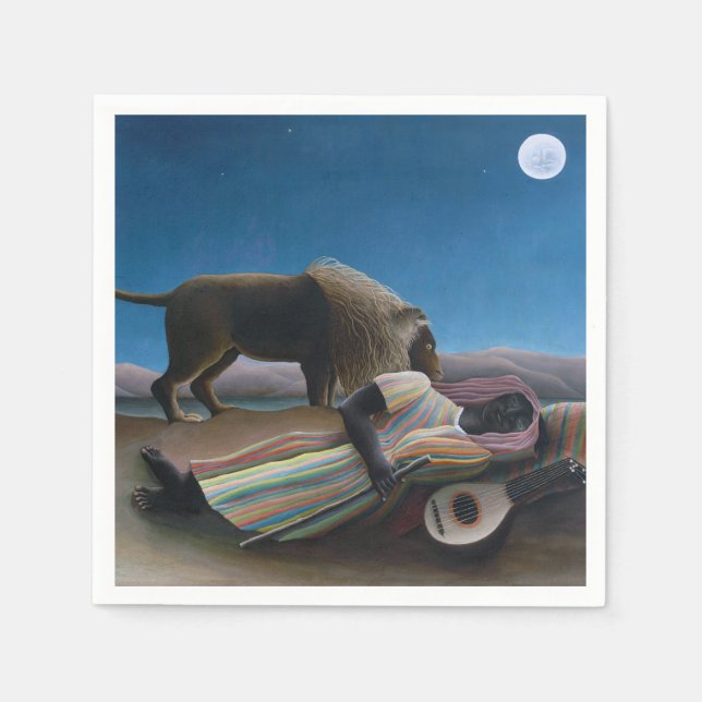 Guardanapo De Papel Henri Rousseau - O Cigano Dormente (Frente)