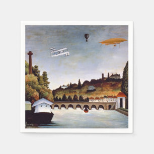Guardanapo De Papel Henri Rousseau - Ponte Sevres e colinas de Clamart