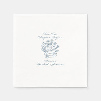 Guardanapo De Papel Her New Chapter Begins Book themed Bridal Shower