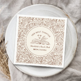 Guardanapo De Papel Her Next Chapter Brown Book Club Bridal Shower