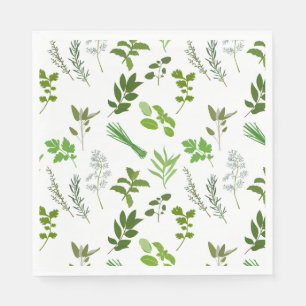 Guardanapo De Papel Herbáceas de Cozinhar verde
