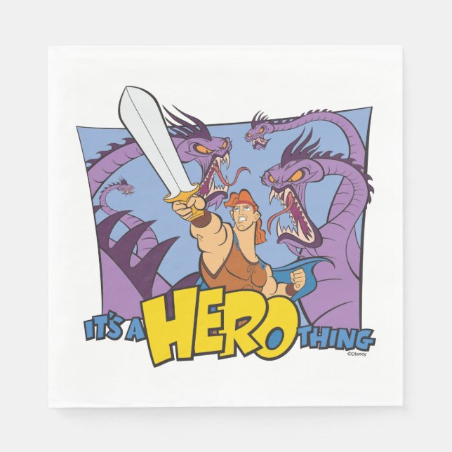 Guardanapo De Papel Hercules vs Hydra - It's a HERO Thing Napkins (Frente)