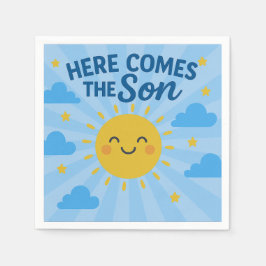 Guardanapo De Papel Here Comes the Son Baby Shower- Sunshine 