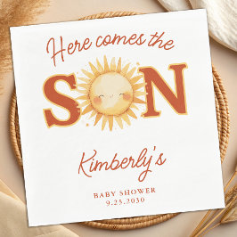 Guardanapo De Papel Here Comes The Son Boho Sunshine Cute Baby Shower