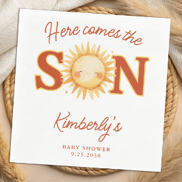 Guardanapo De Papel Here Comes The Son Sunshine Boho Cute Baby Shower
