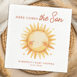 Guardanapo De Papel Here Comes The Son Sunshine Cute Boho Baby Shower