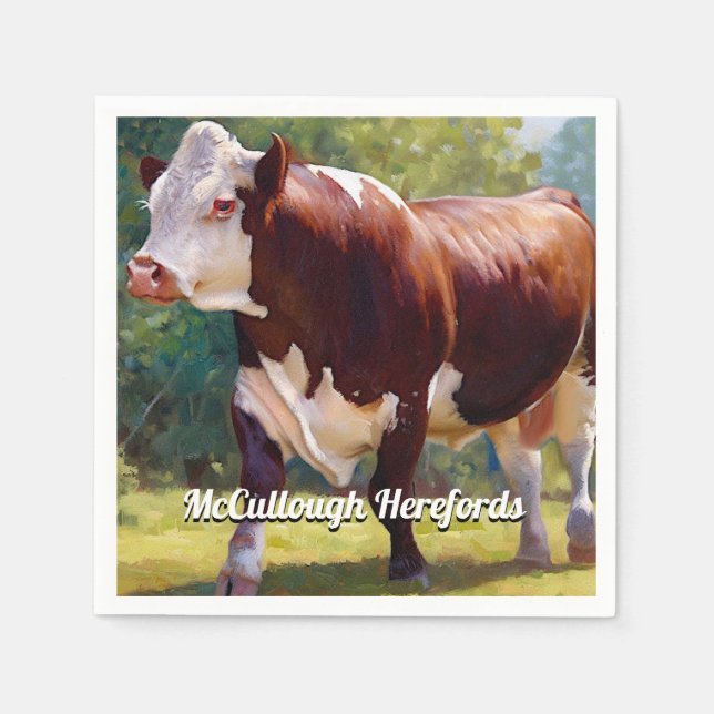 Guardanapo De Papel Hereford Bull (Frente)