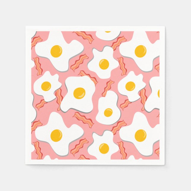 Guardanapo De Papel Herói, Ovos E Lado De Bacon (Frente)