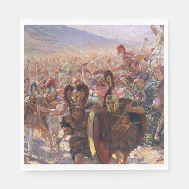 Guardanapo De Papel Heros da Batalha de Maratona (Rochegrosse) (Frente)