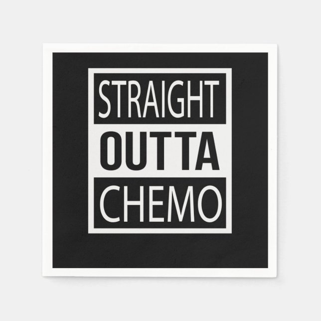 Guardanapo De Papel Hetero Outta Chemo Engraçado Cancer de Batalha (Frente)