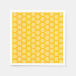 Guardanapo De Papel Hexágono amarelo de 12 favos de mel