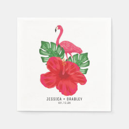 Guardanapo De Papel Hibiscus & Flamingo Tropical Wedkins