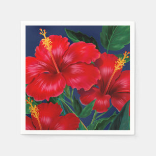 Guardanapo De Papel Hibiscus havaiano do paraíso tropical floral