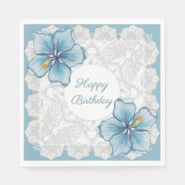 Guardanapo De Papel Hibiscus & lace TURQUOISE