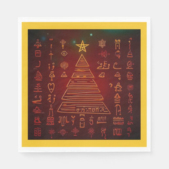 Guardanapo De Papel Hieroglifos Egípcios do Natal 1 (Frente)