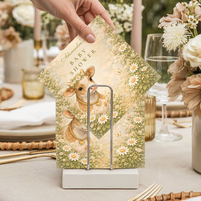 Guardanapo De Papel Highland Cow Countryside Baby Shower (Criador carregado)