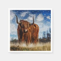Highland Cow Paper Napkins