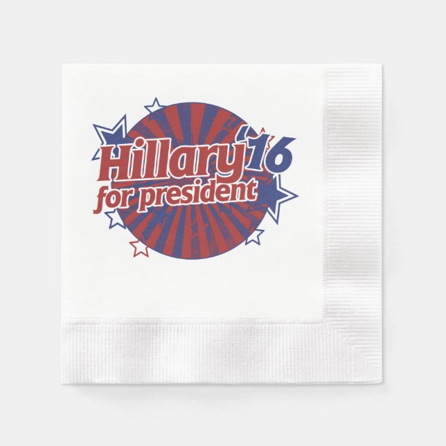 Guardanapo De Papel Hillary Clinton 2016 (Frente)