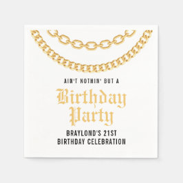 Guardanapo De Papel Hip Hop Cuban Link Birthday Paper Napkin