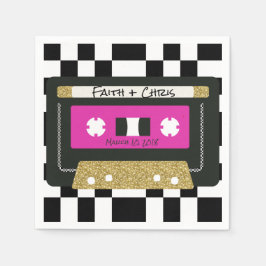 Guardanapo De Papel Hip Hop dos anos 90| Rosa quente|Mixtape de placa