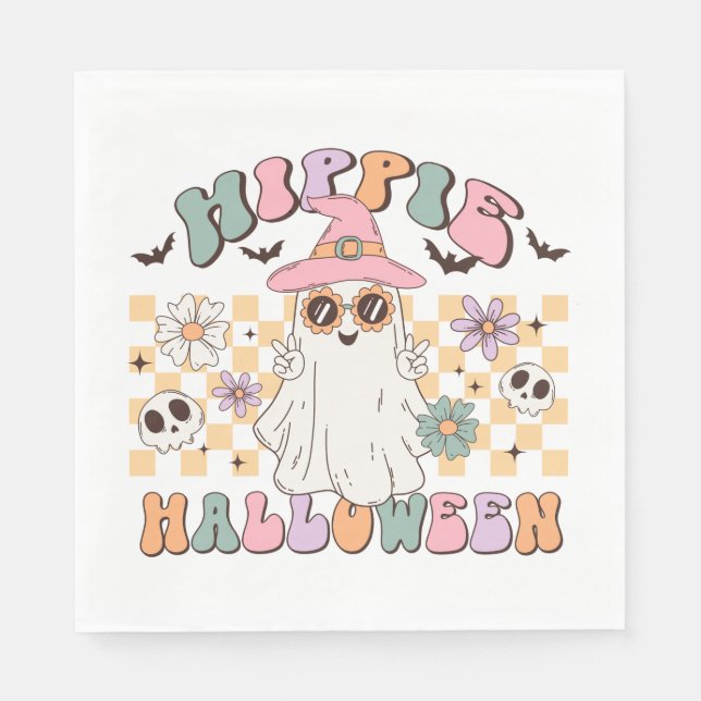 Guardanapo De Papel Hippie Halloween (Frente)