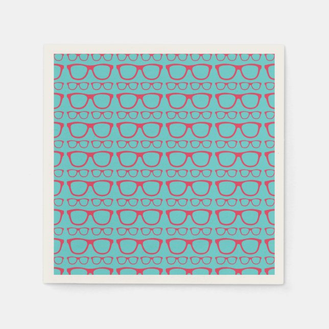 Guardanapo De Papel Hipster de Eyeglass Retro Cute (Frente)
