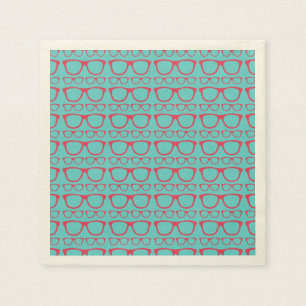 Guardanapo De Papel Hipster de Eyeglass Retroativo