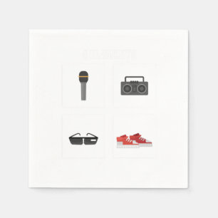 Guardanapo De Papel hipster Hip Hop de 4 Elementos