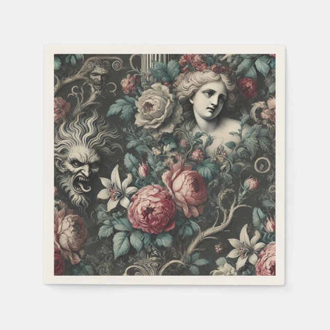 Guardanapo De Papel Histeria Esconde-se nos Blooms - Vitoriano Gótico (Frente)