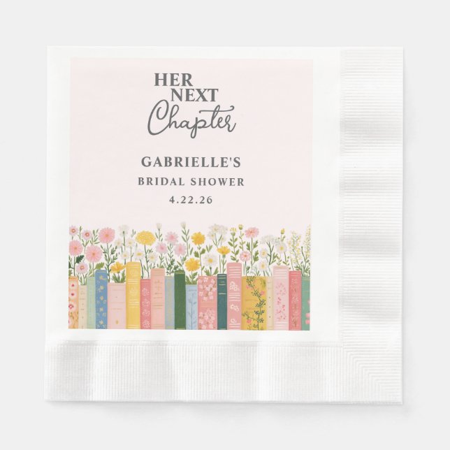 Guardanapo De Papel História Floral de Contos A Sua Próx Capítulo Chá  (Frente)