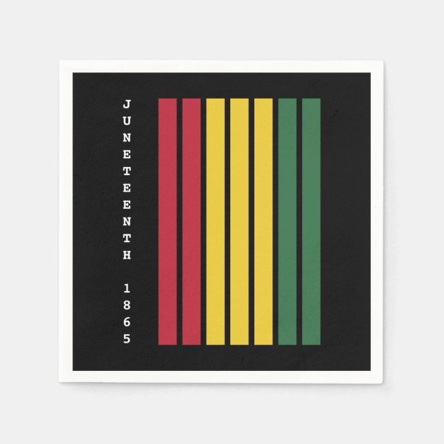 Guardanapo De Papel História Negra Afro-Americana 1865 (Frente)