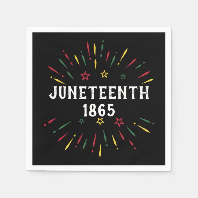 Guardanapo De Papel História Negra Americano-Africano Juneteenth 1865 (Frente)