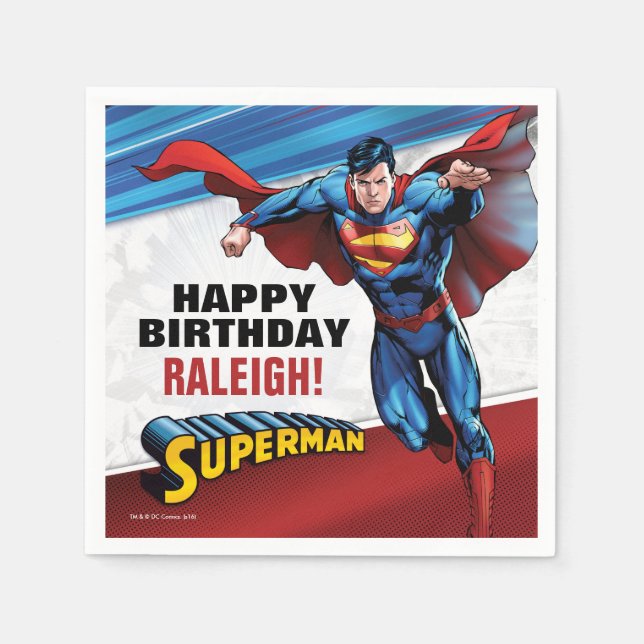Guardanapo De Papel HISTÓRIAS EM QUADRINHOS DC | Superman - Aniversári (Frente)