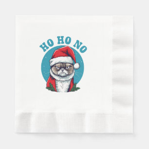 Guardanapo De Papel Ho ho não - gato engraçado e rabugento de papai no