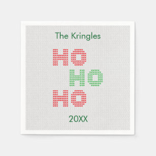 Guardanapo De Papel Ho Ho Typografia Sweater de Natal