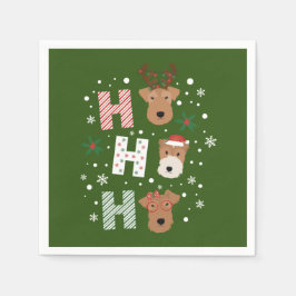 Guardanapo De Papel Ho Ho Welsh Terrier Feliz Natal