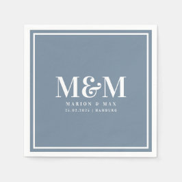 Guardanapo De Papel Hochzeitsservietten Dusty Blue 01