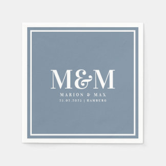 Guardanapo De Papel Hochzeitsservietten Dusty Blue 01