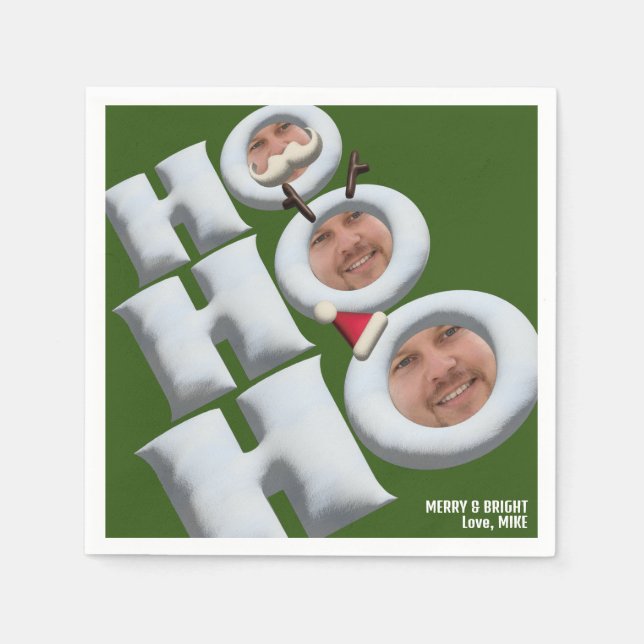 Guardanapo De Papel HOHOHO! Festa de férias, sou eu! (Frente)