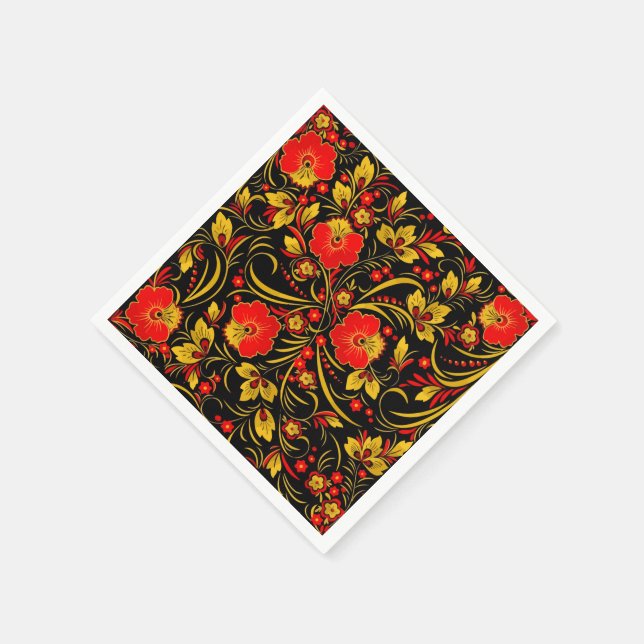 Guardanapo De Papel Hokhloma russo (Canto)